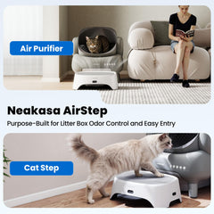 Neakasa Airstep purificateur d’air, contrôle des odeurs autour de la litière.
