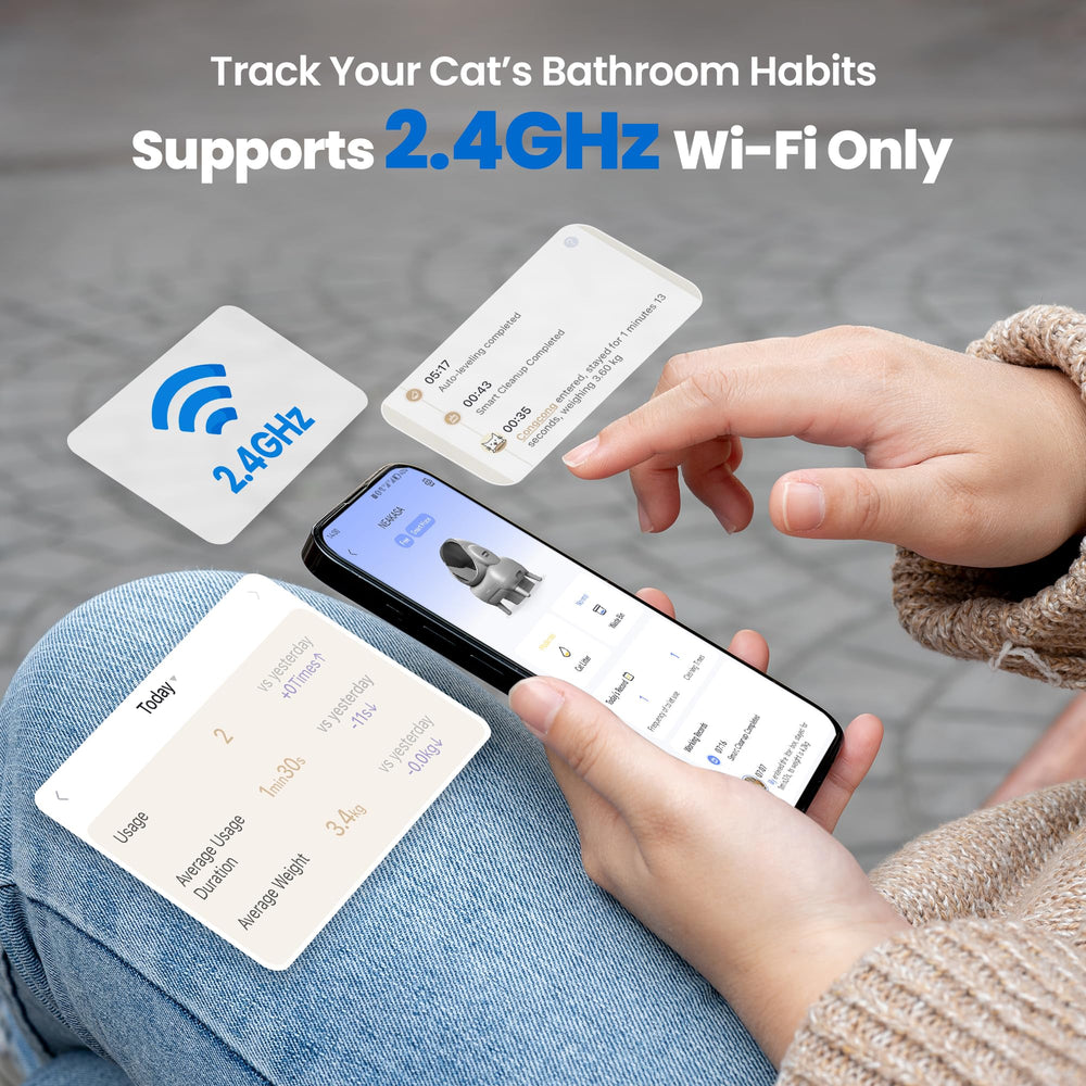 Neakasa M1 Plus – application mobile pour suivre les habitudes du chat.