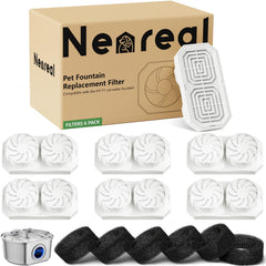 Filtre de remplacement Neareal 6-pack pour fontaine inox, eau propre.