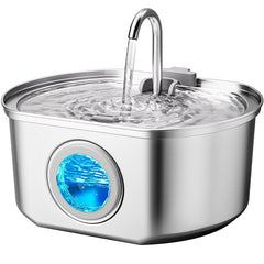 Fontaine Neareal pour chats en inox 304, vue générale pour hydratation fiable.