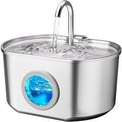Neareal fontaine en inox pour chats avec eau continue et fraîche.