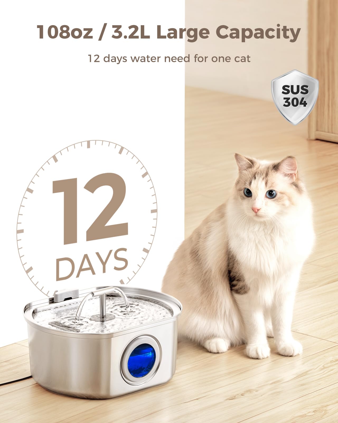 Idéal pour fontaine Neareal et foyers multi-animaux.
