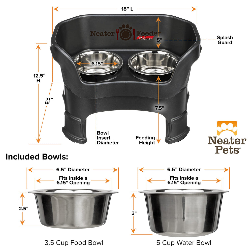 Neater Feeder Deluxe: conception fabriquée aux Etats-Unis pour la qualité.