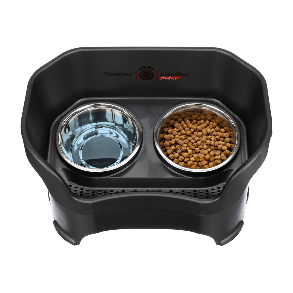 Neater Feeder Deluxe – fabrication aux États‑Unis pour le cadre et le support.