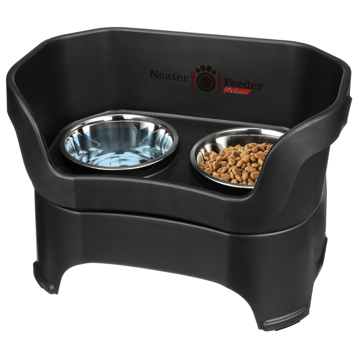 Neater Feeder Deluxe – gamelles elevées pour grands chiens offrant une meilleure posture lors du repas.