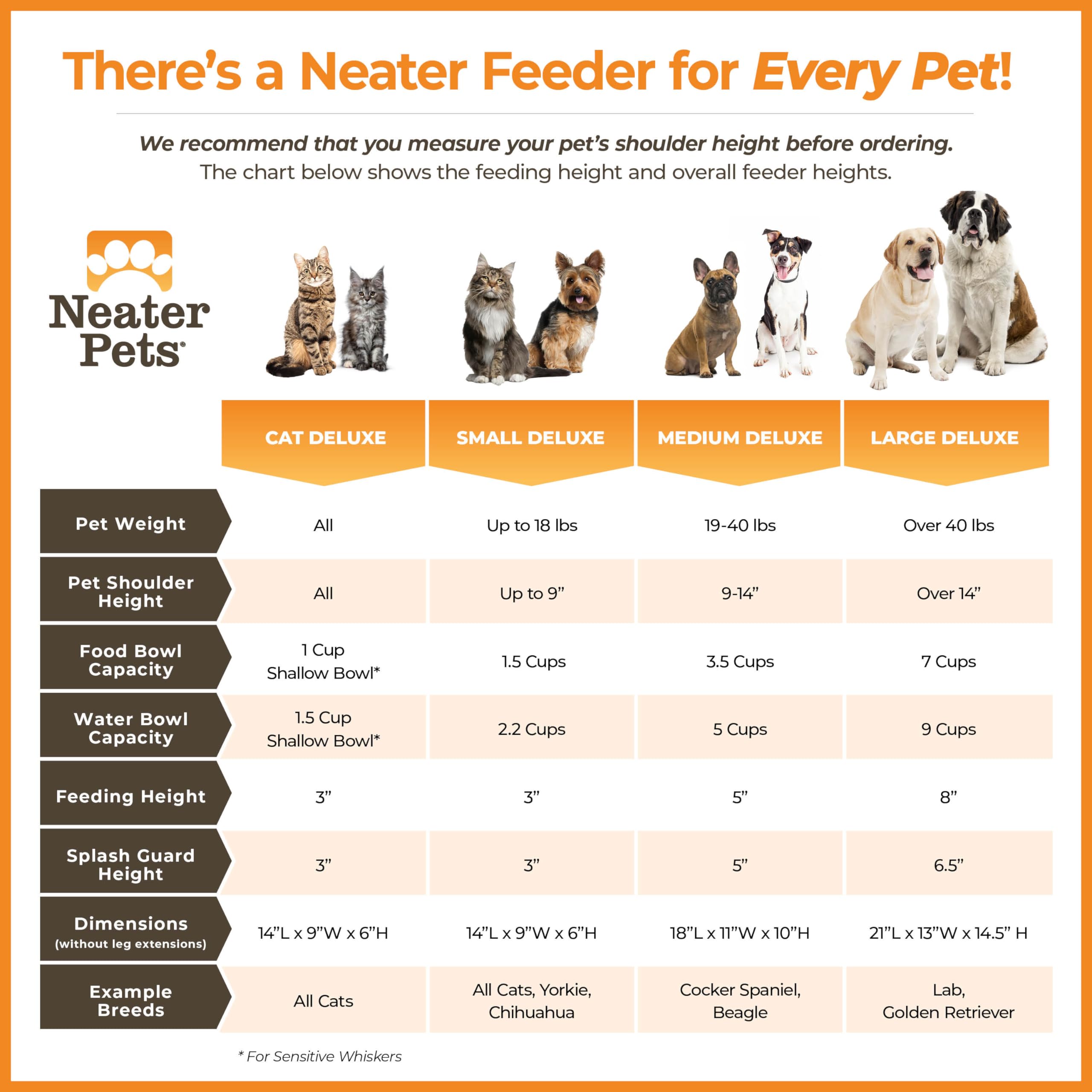 Neater Feeder Deluxe – pieds anti-dérapants assurant la stabilité durant le repas.