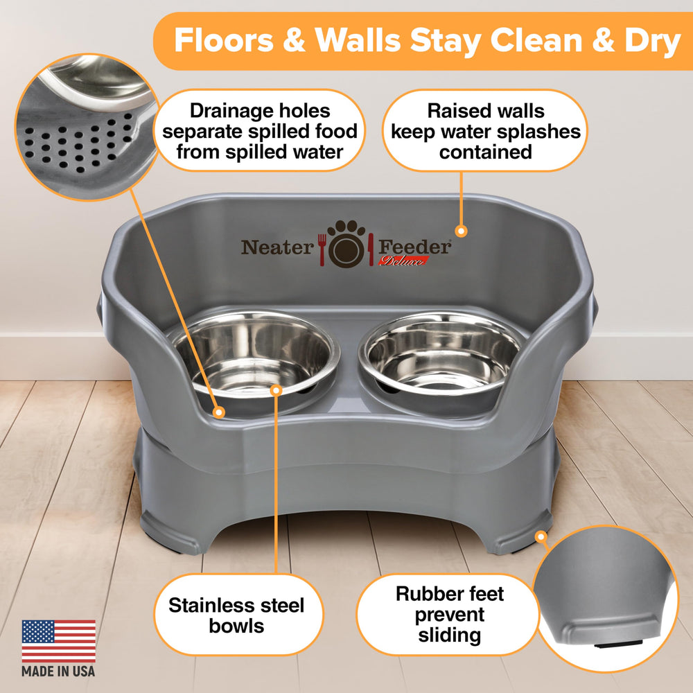 Neater Feeder Deluxe pieds antidérapants pour stabilité et propreté