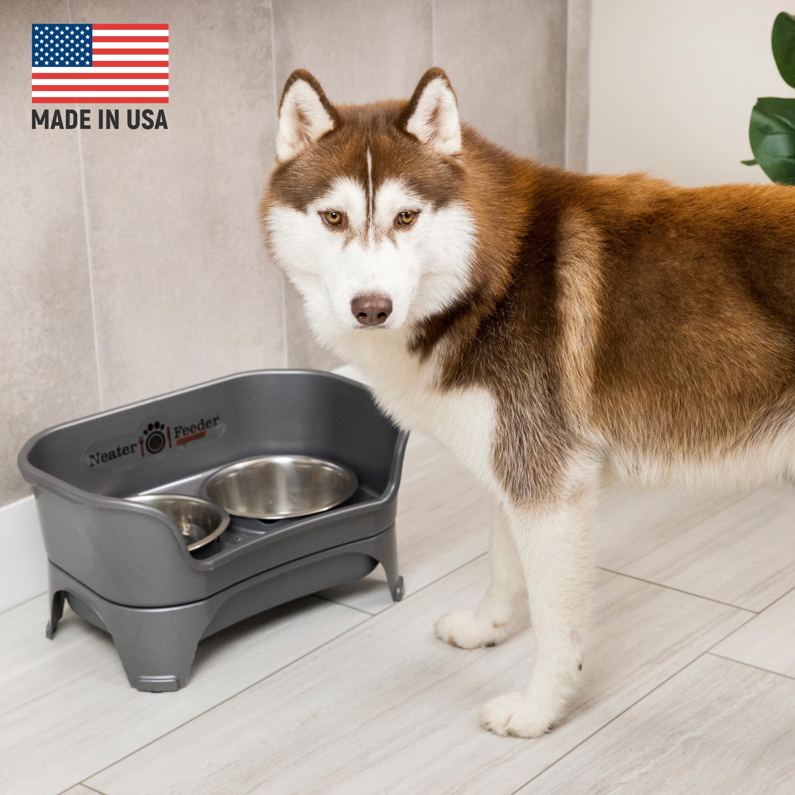 Neater Feeder Express – bols en acier inoxydable faciles à nettoyer et durables.