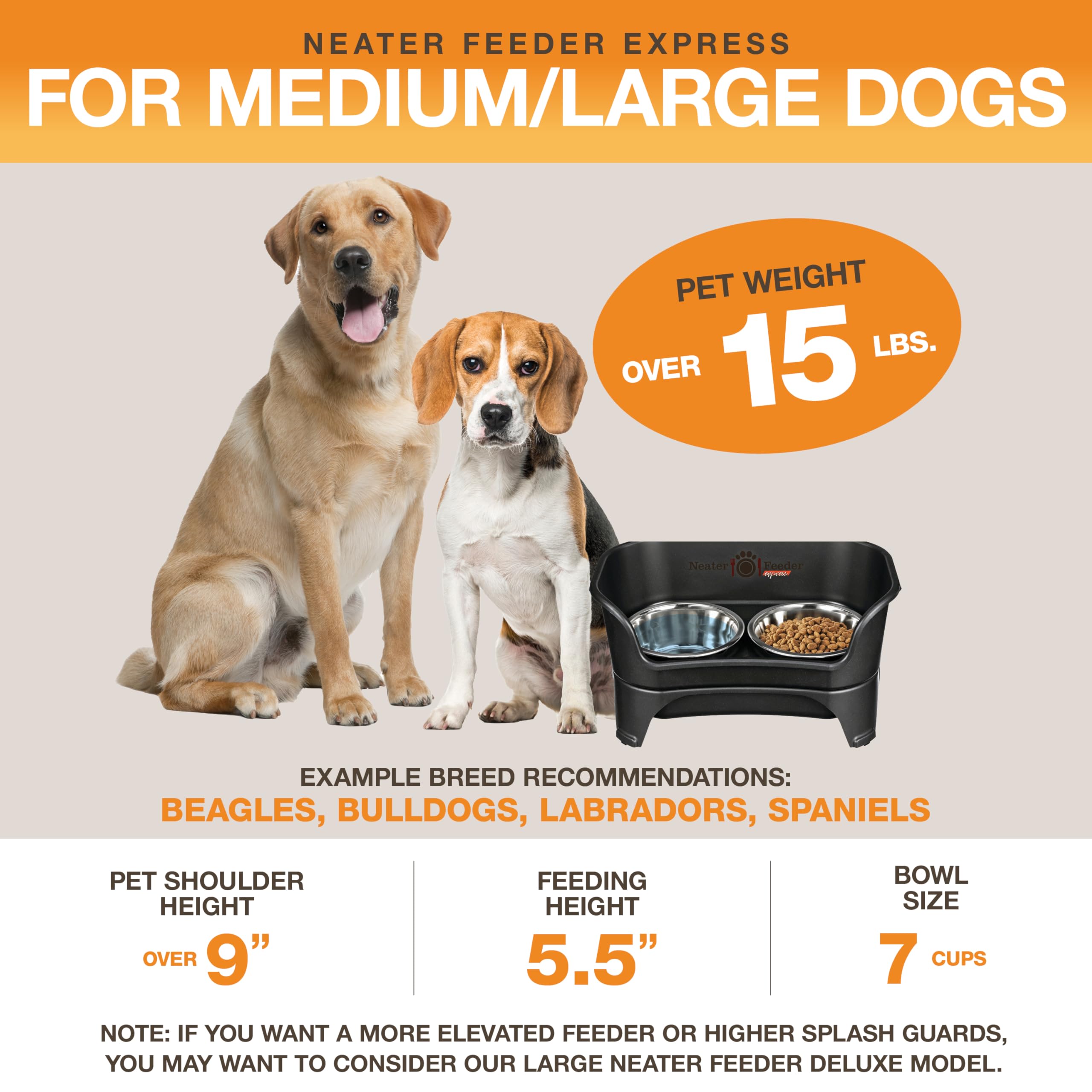 Neater Feeder Express hauteur 14 cm, position confortable pour chiens