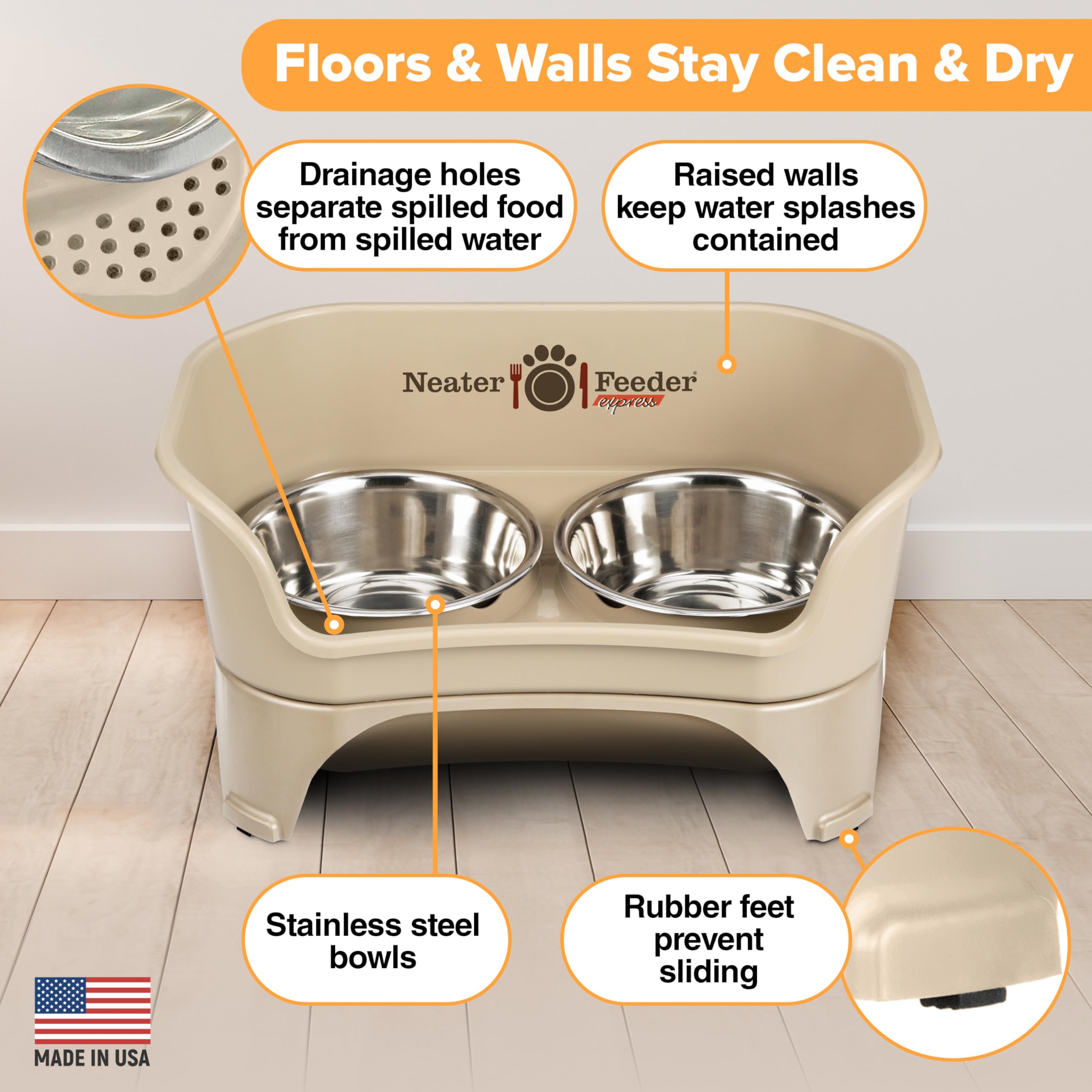 Neater Feeder Express – hauteur de 5,5 pouces pour une posture confortable.