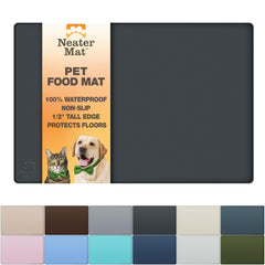 Neater Mat tapis-nourriture-eau en silicone imperméable protège le sol des éclaboussures.