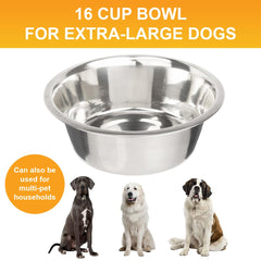 Bol Neater Pet Brands en inox, parfait pour grands chiens et eau abondante.