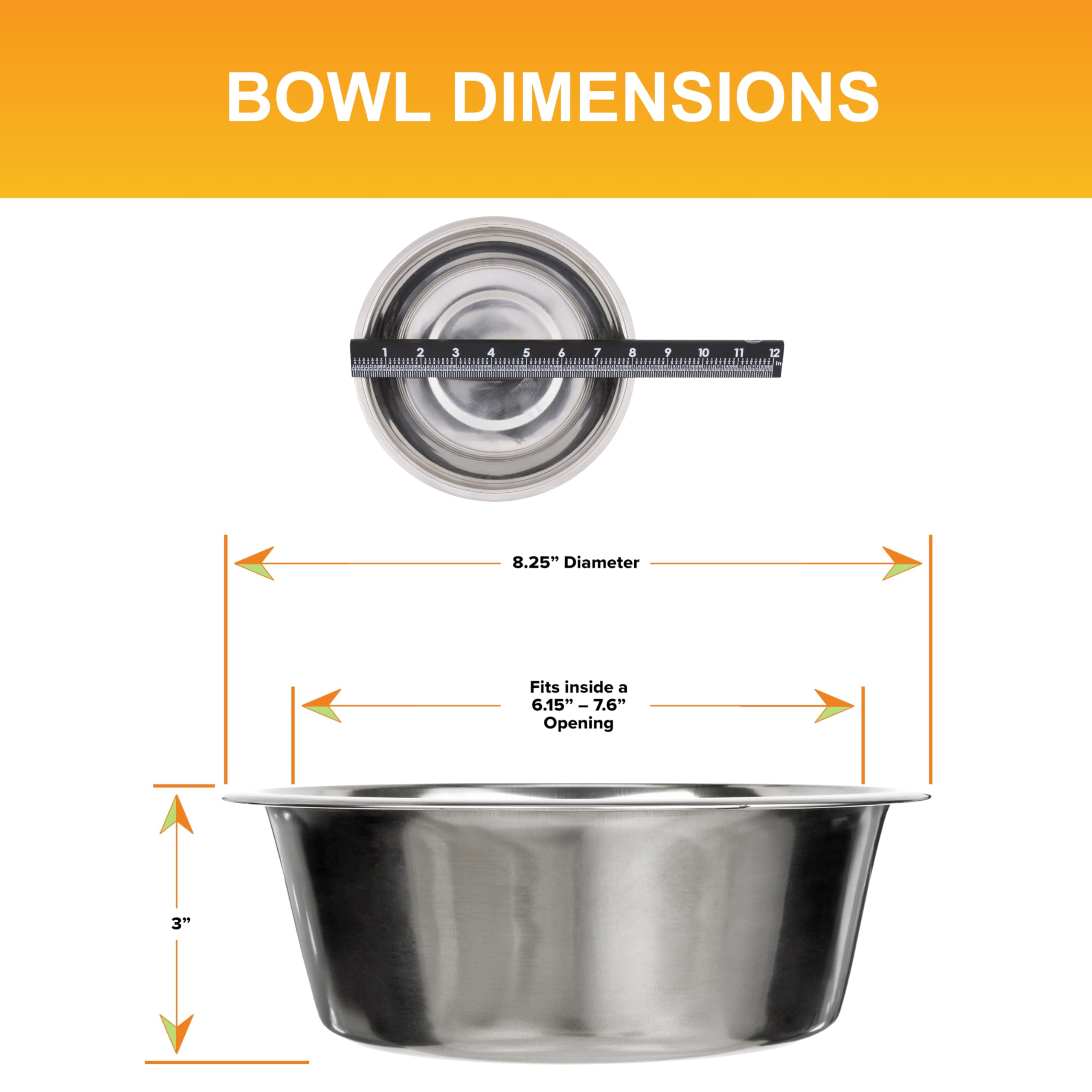 Bol durable Neater en inox anti-rouille pour chiens actifs.