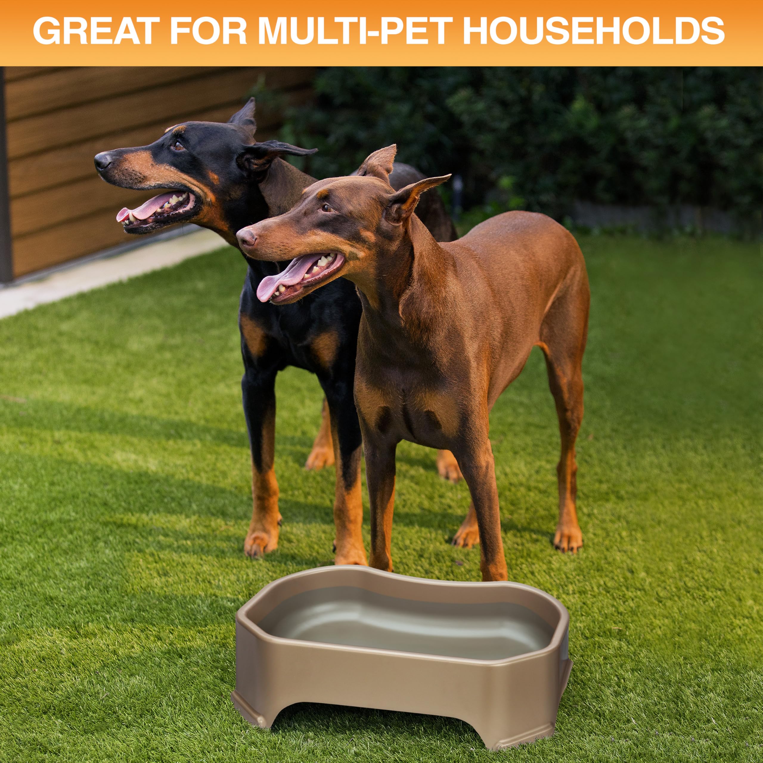 Neater Pet Brands bol eau chien dos plat contre le mur, installation facile.