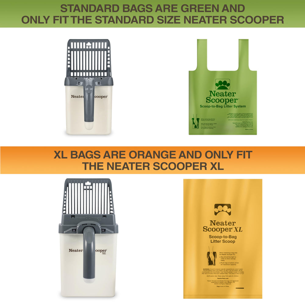 Ensemble de sacs litière Neater Scooper, 6 boîtes pour remplacement rapide.