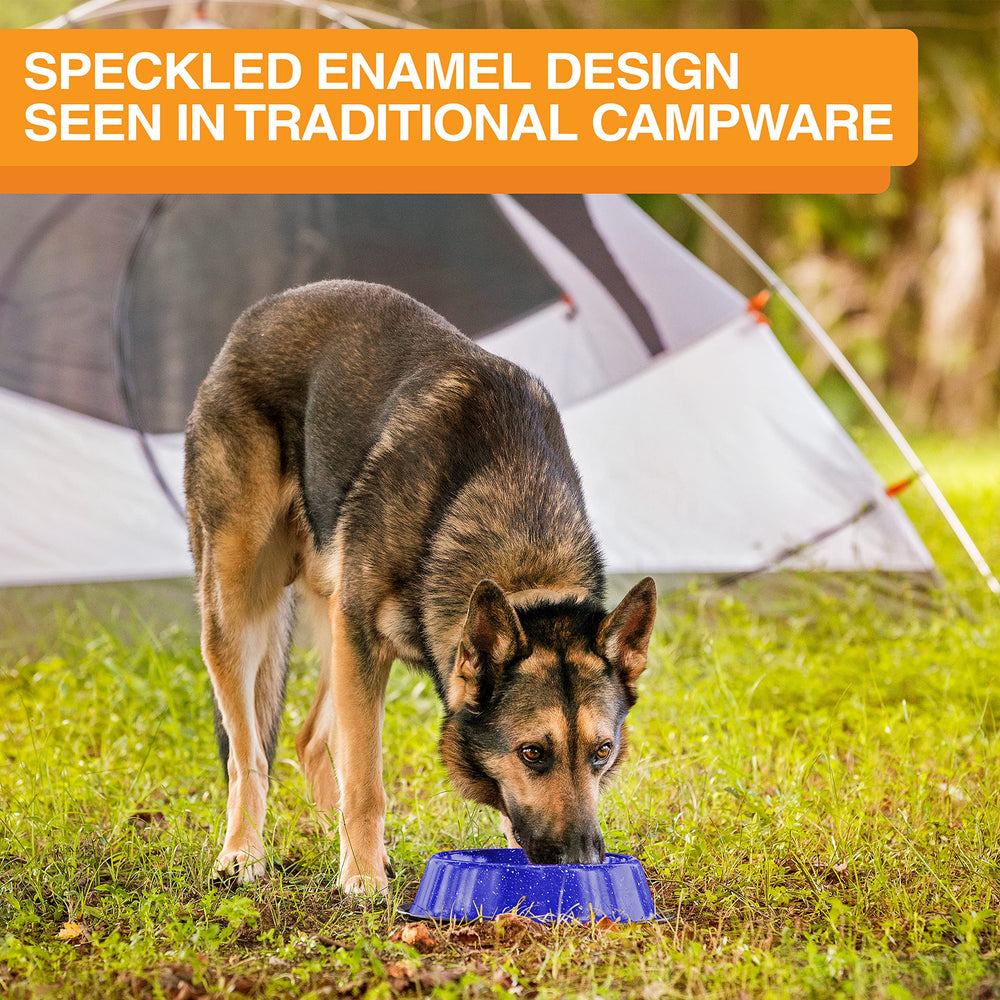 Neater Pet Brands - Gamelle émaillée camping noire, robuste et facile à nettoyer.