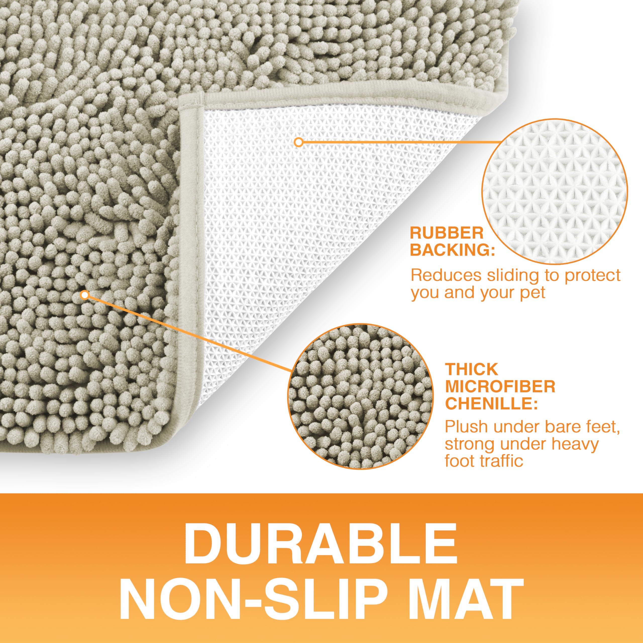 Neater Pet Brands Muddy Paws tapis porte, chenille douce et confortable