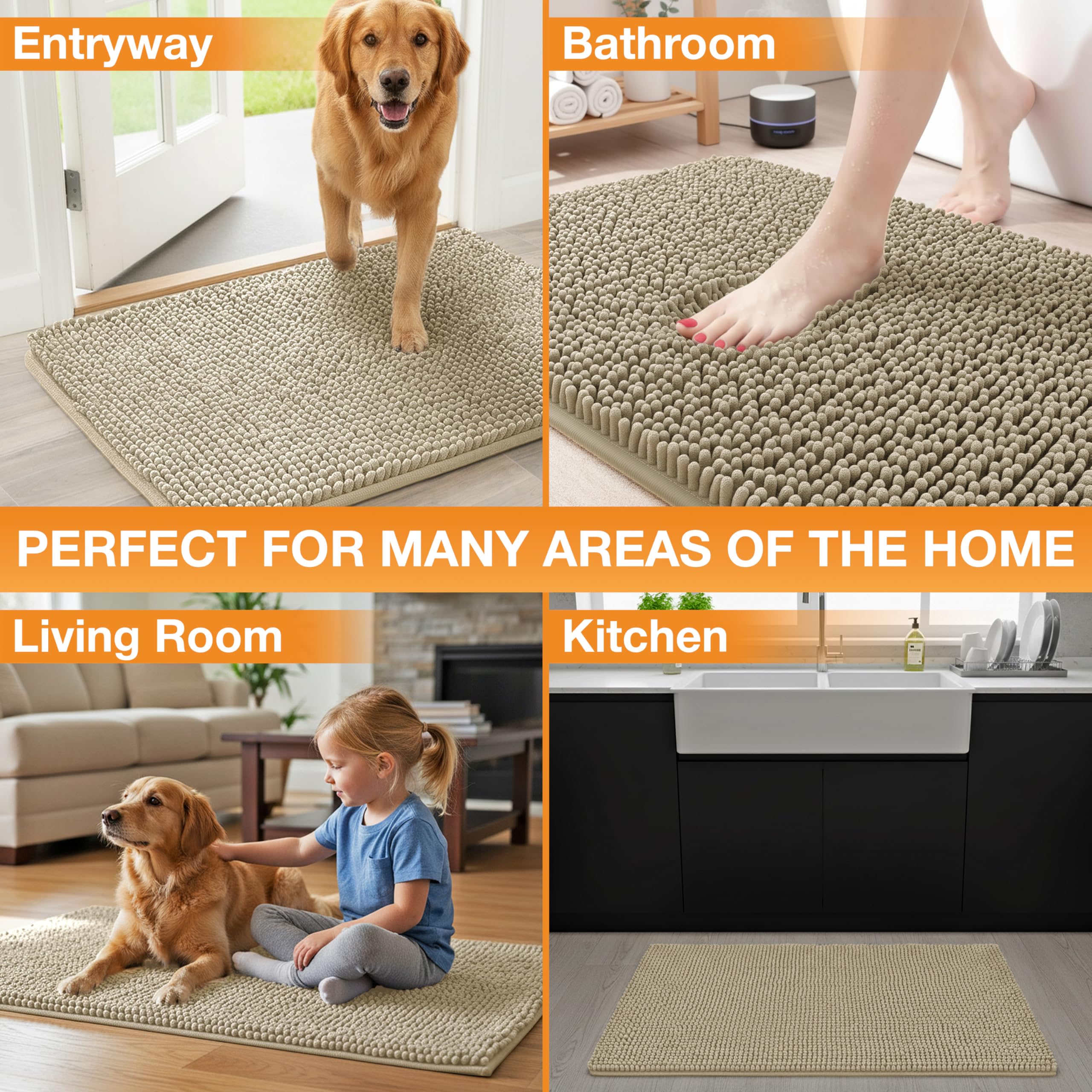 Neater Pet Brands Muddy Paws tapis porte, teinte tan neutre