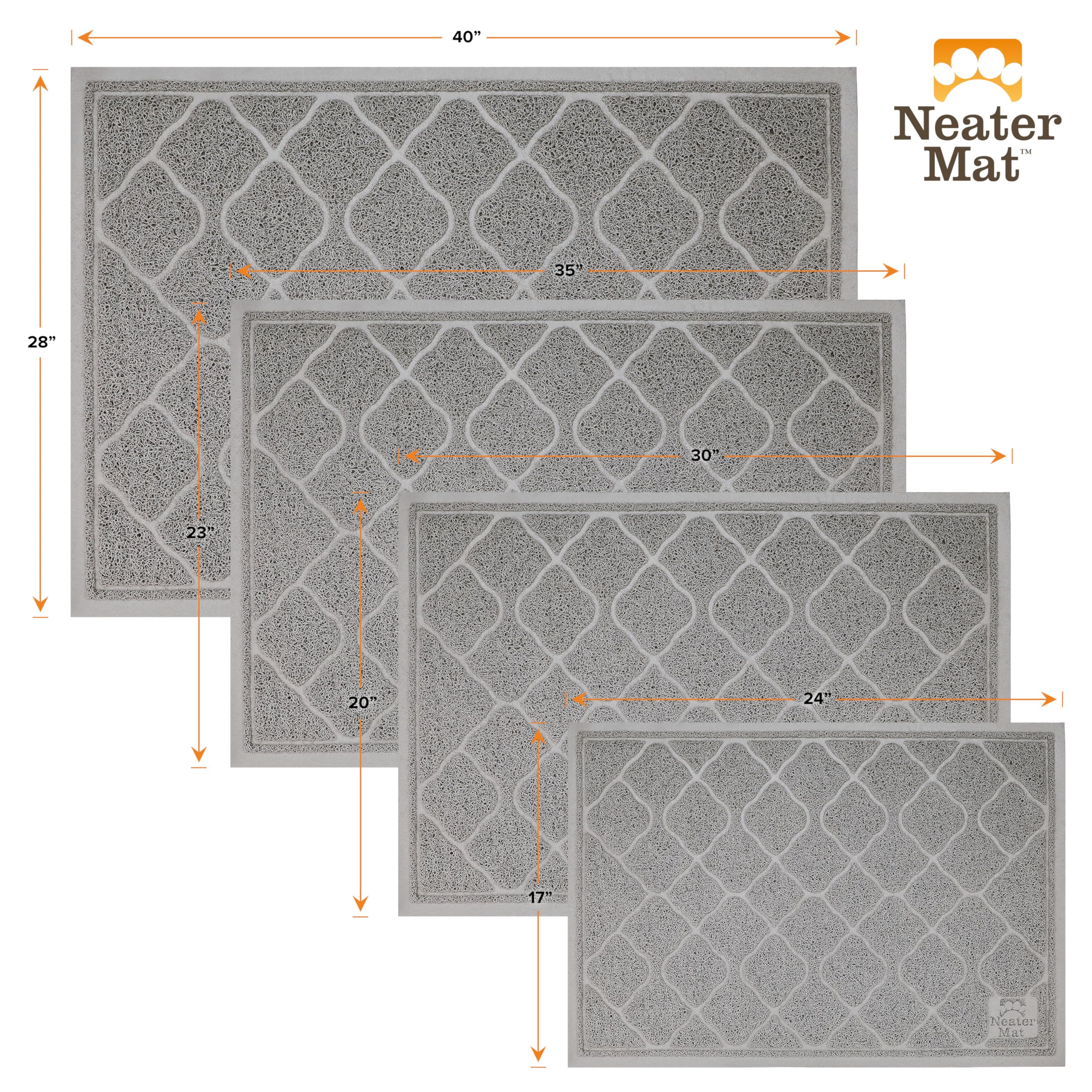 Neater Pets Neater Mat, tapis-litiere-chat-gris-design s’intègre à tous les intérieurs.