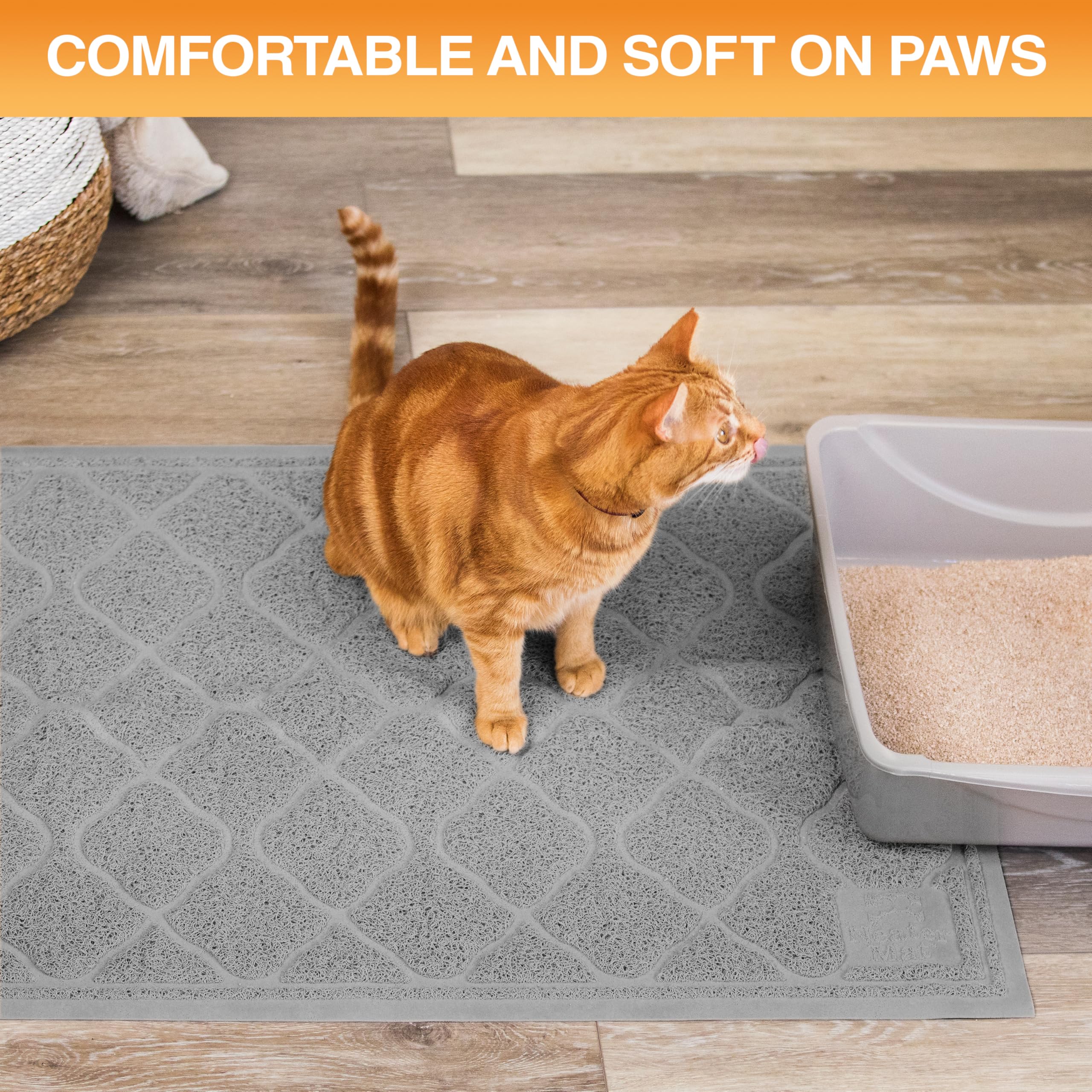 Neater Pets Neater Mat, tapis-litiere-chat-protege-sols garde les sols propres.