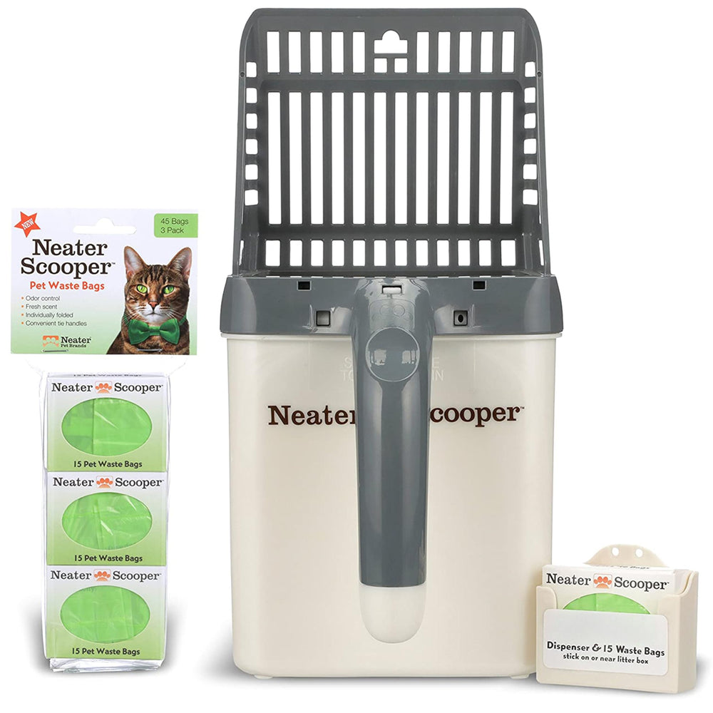 Neater Scooper bac litière compact adapté aux petits espaces.