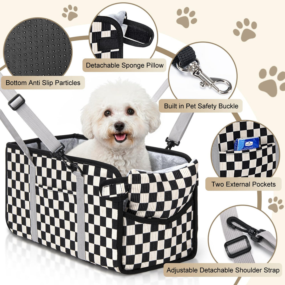 Ceinture de sécurité pour chien pour limiter les mouvements pendant la conduite.