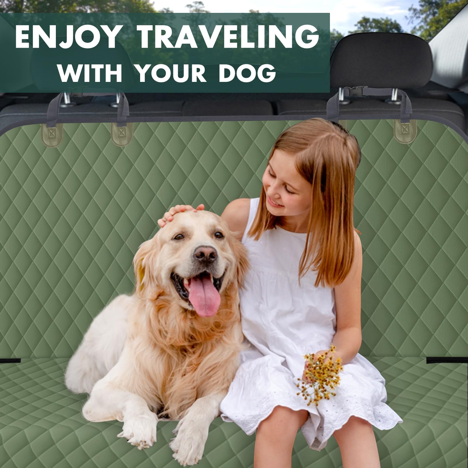 NECKORY couverture-arriere-chien-adaptation-universelle convient à voitures, camionnettes et VUS.