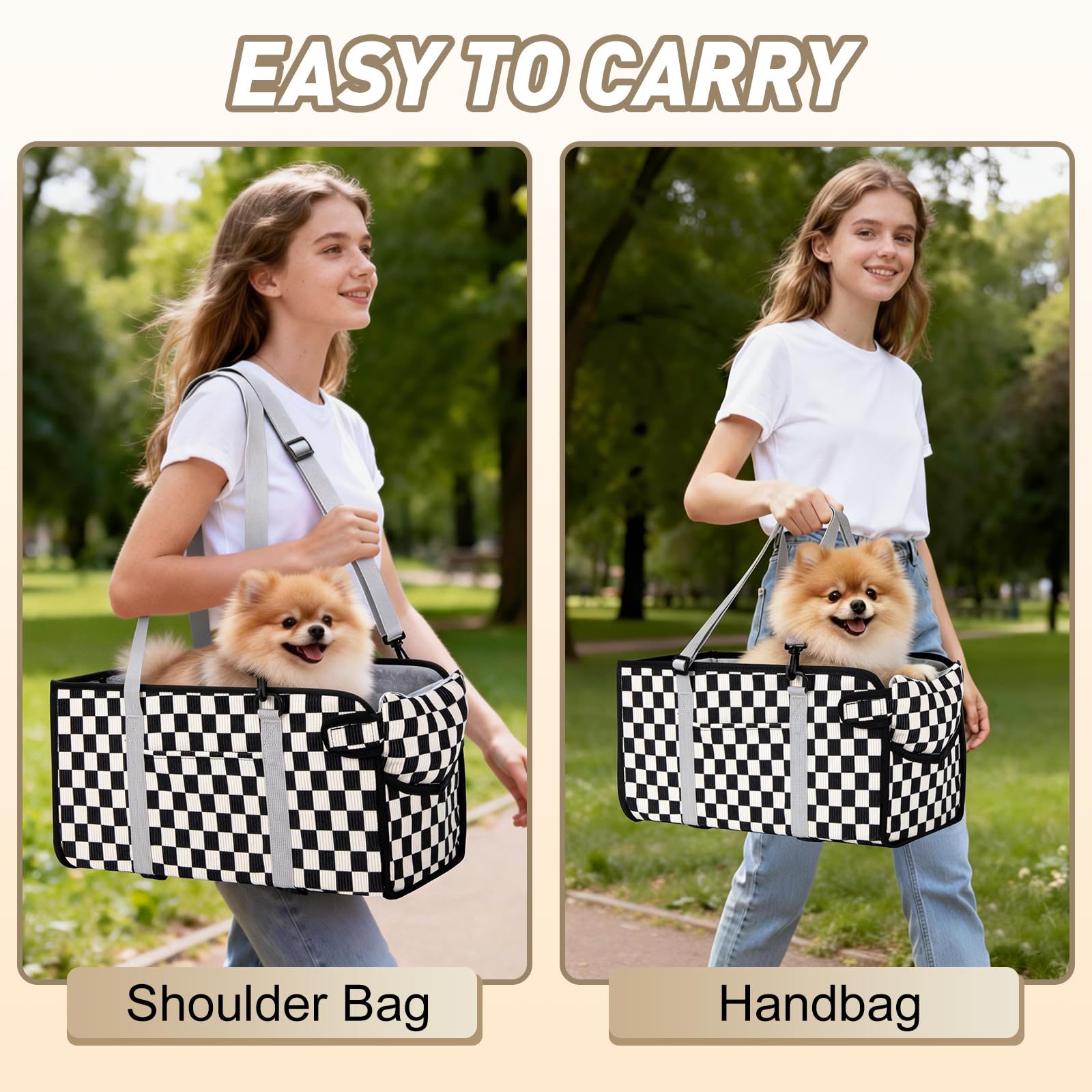 Utilisation en véhicule pour petits chiens lors de trajets quotidiens.
