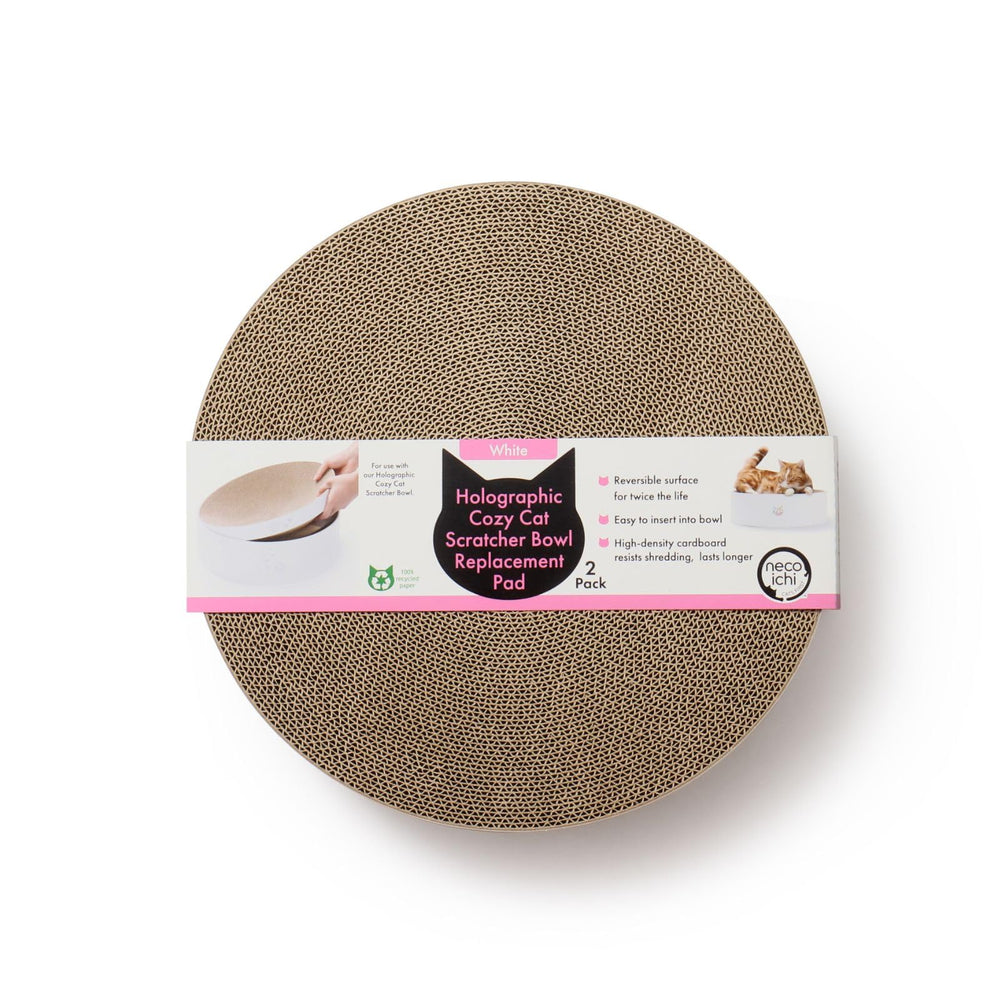 Necoichi bol-carton recyclable: version blanche hologramme chic.
