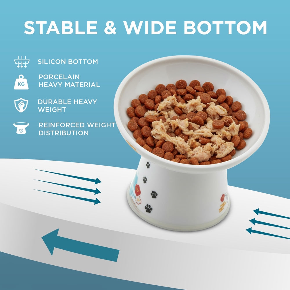 Necoichi-bol-chat-anneau-silicone-antiderapant: bol stable en toutes situations.