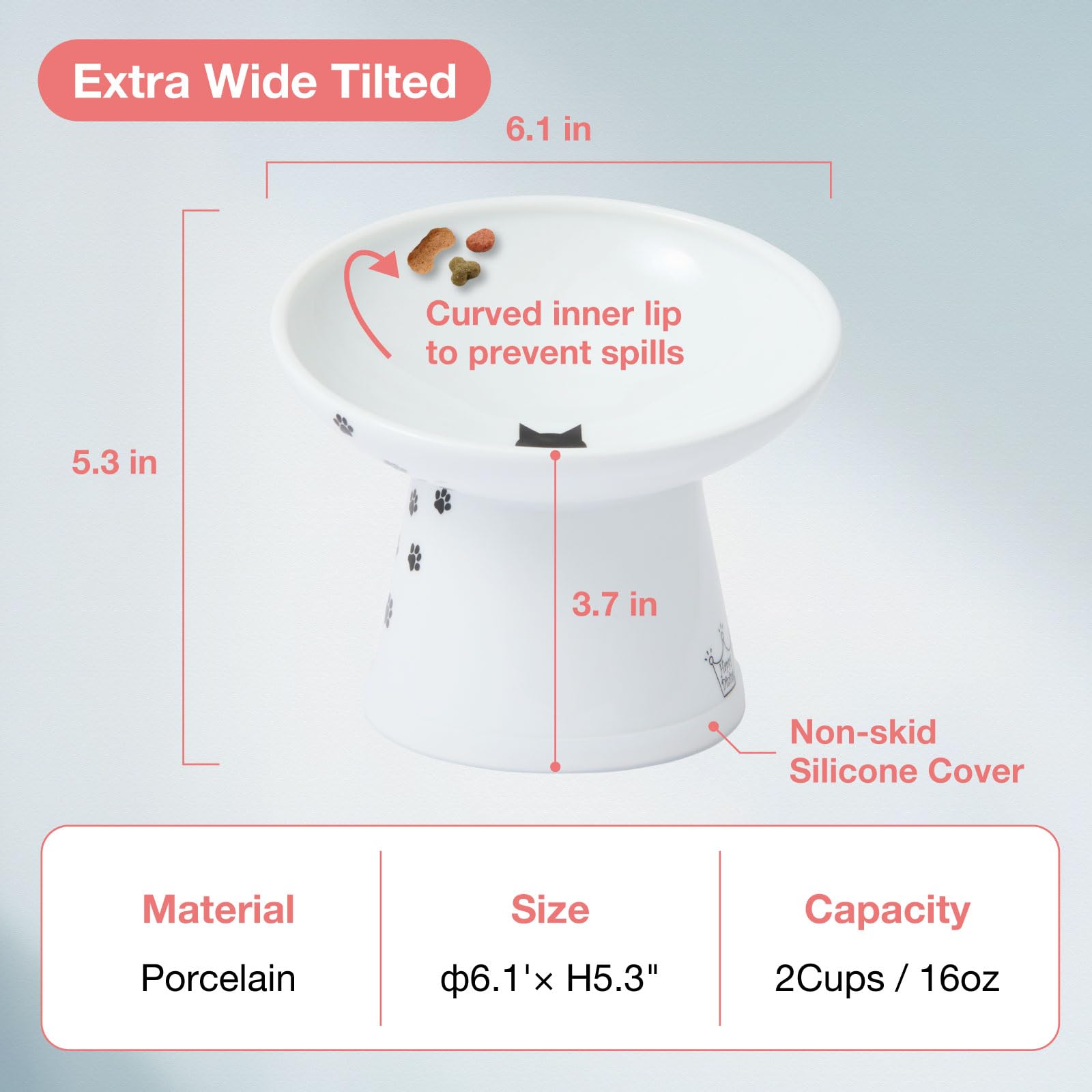 Conception anti-vomi et ergonomique favorise une posture de repas naturelle.