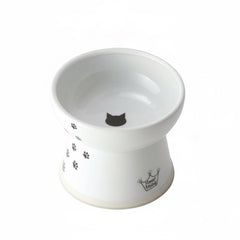 Necoichi bol chat elevé en céramique – design ergonomique réduit fatigue des moustaches