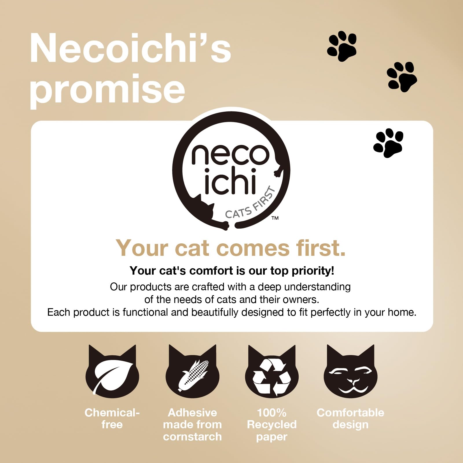 Necoichi utilisation intérieure simple, le chat s'y détend et joue