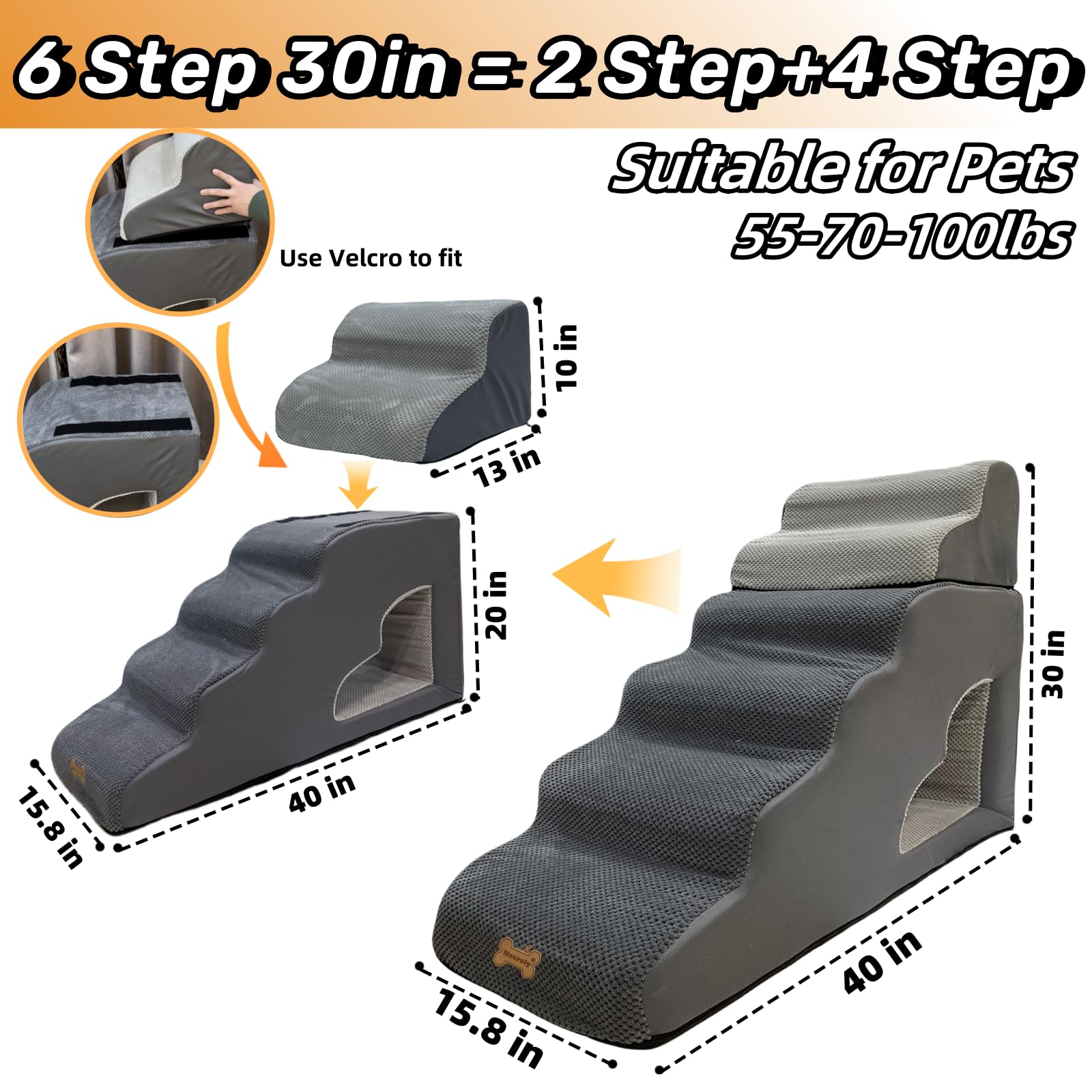 Necrely escalier chien sur canapé – accès facilité pour votre animal.