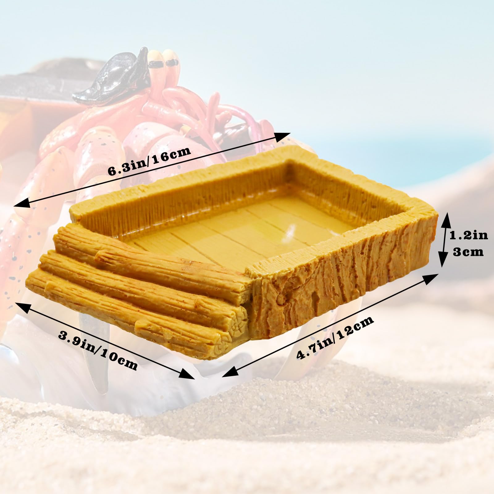 Neeenn accessoire habitat crabe ermite résine – utilisation polyvalente pratique