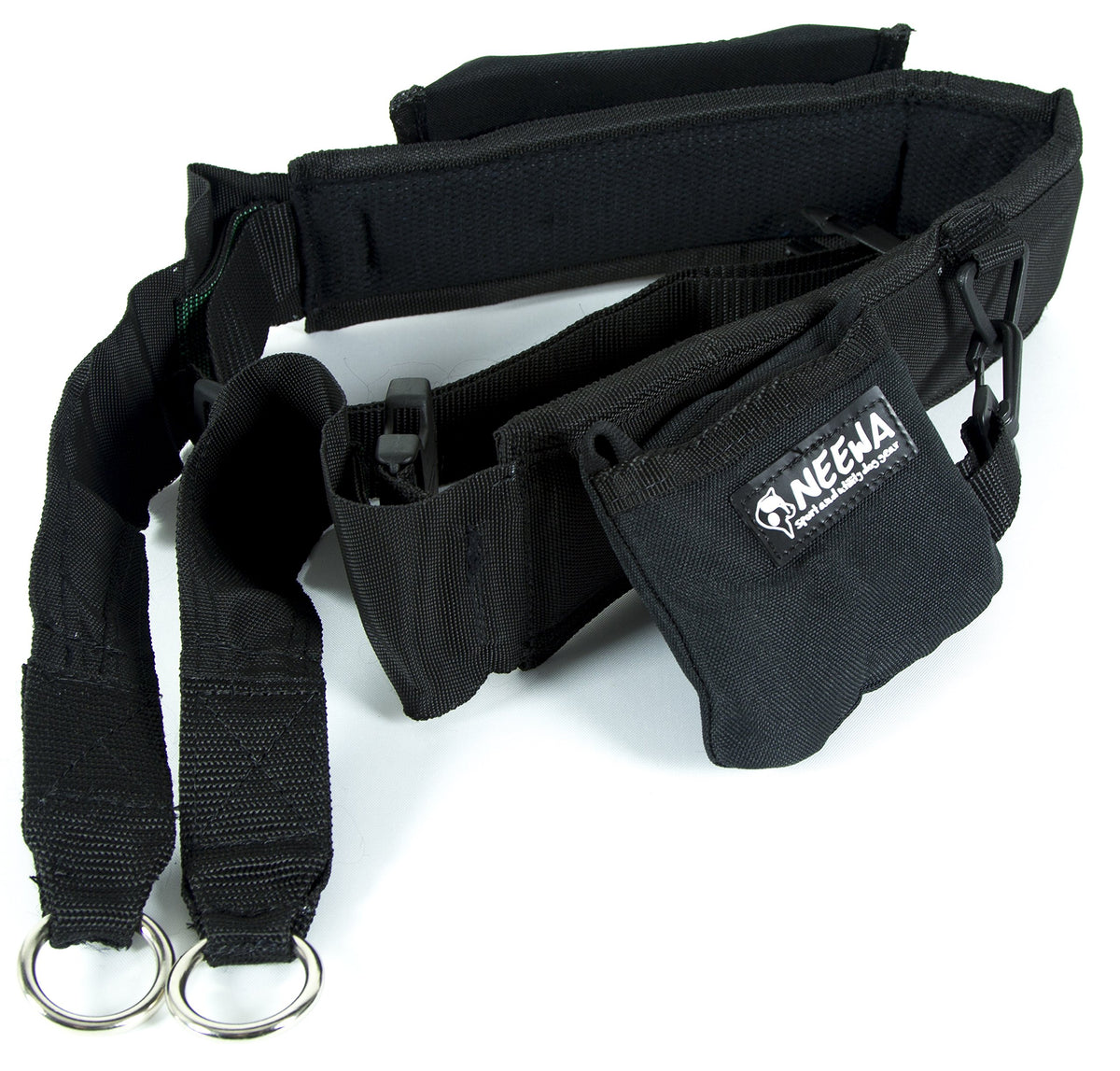 Neewa ceinture marche chien avec poche et bol pliable, pratique pour sorties actives.