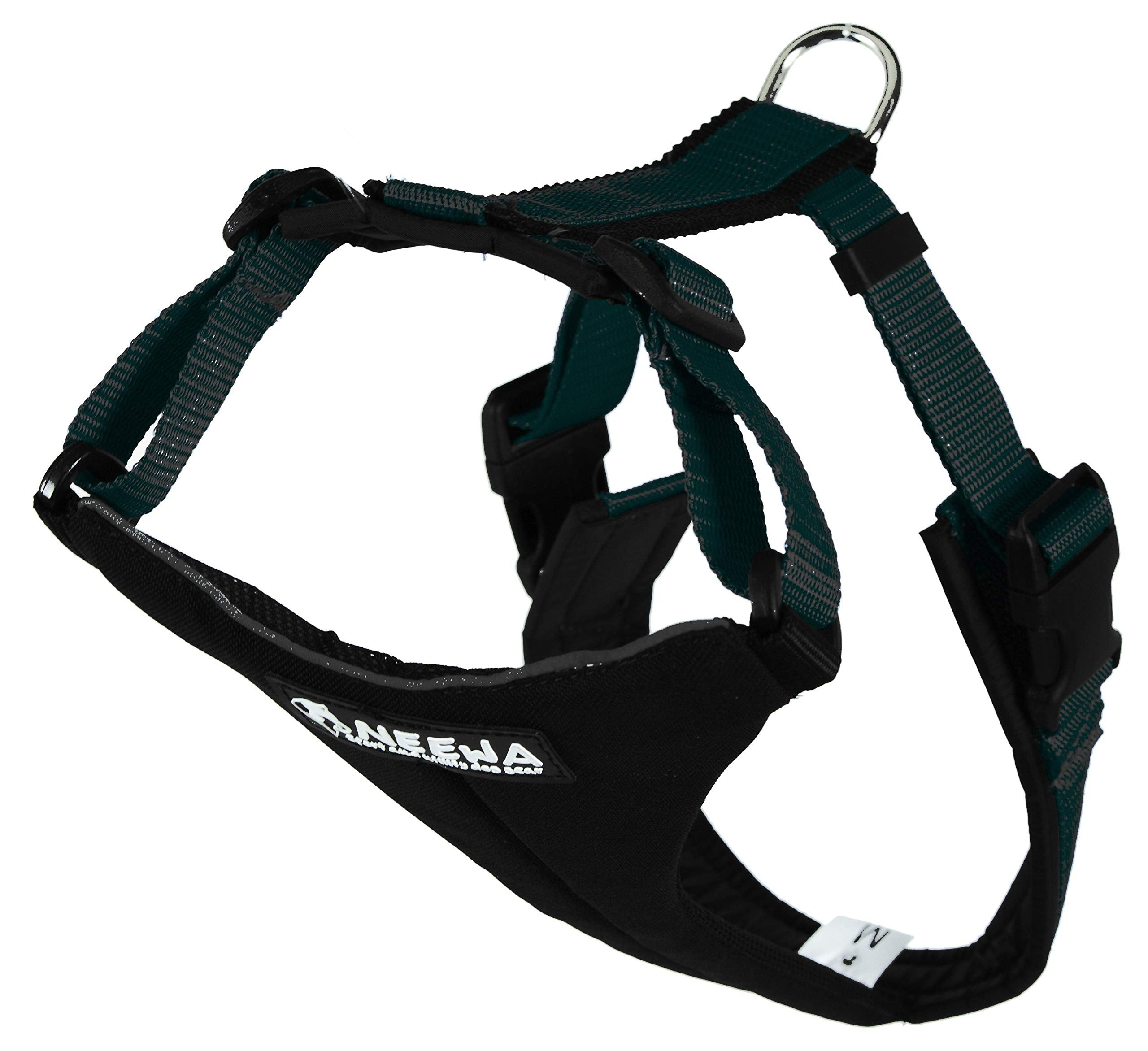 Harnais Neewa noir — ensemble confortable pour promenades en plein air.