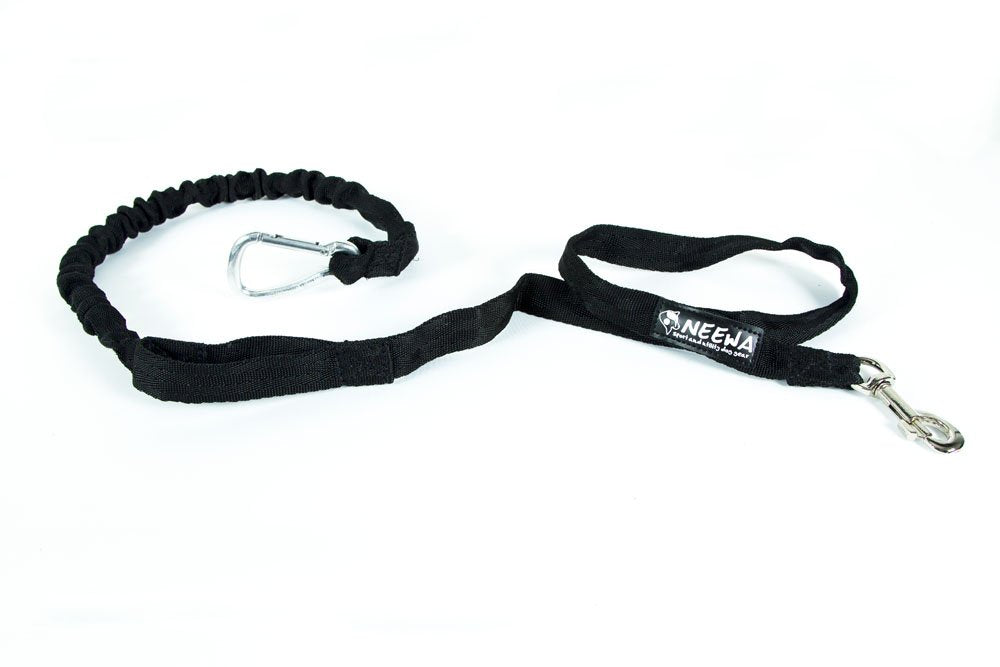 Neewa Tug Line Bungee 1,5 m noir: laisse mains libres idéale pour courir