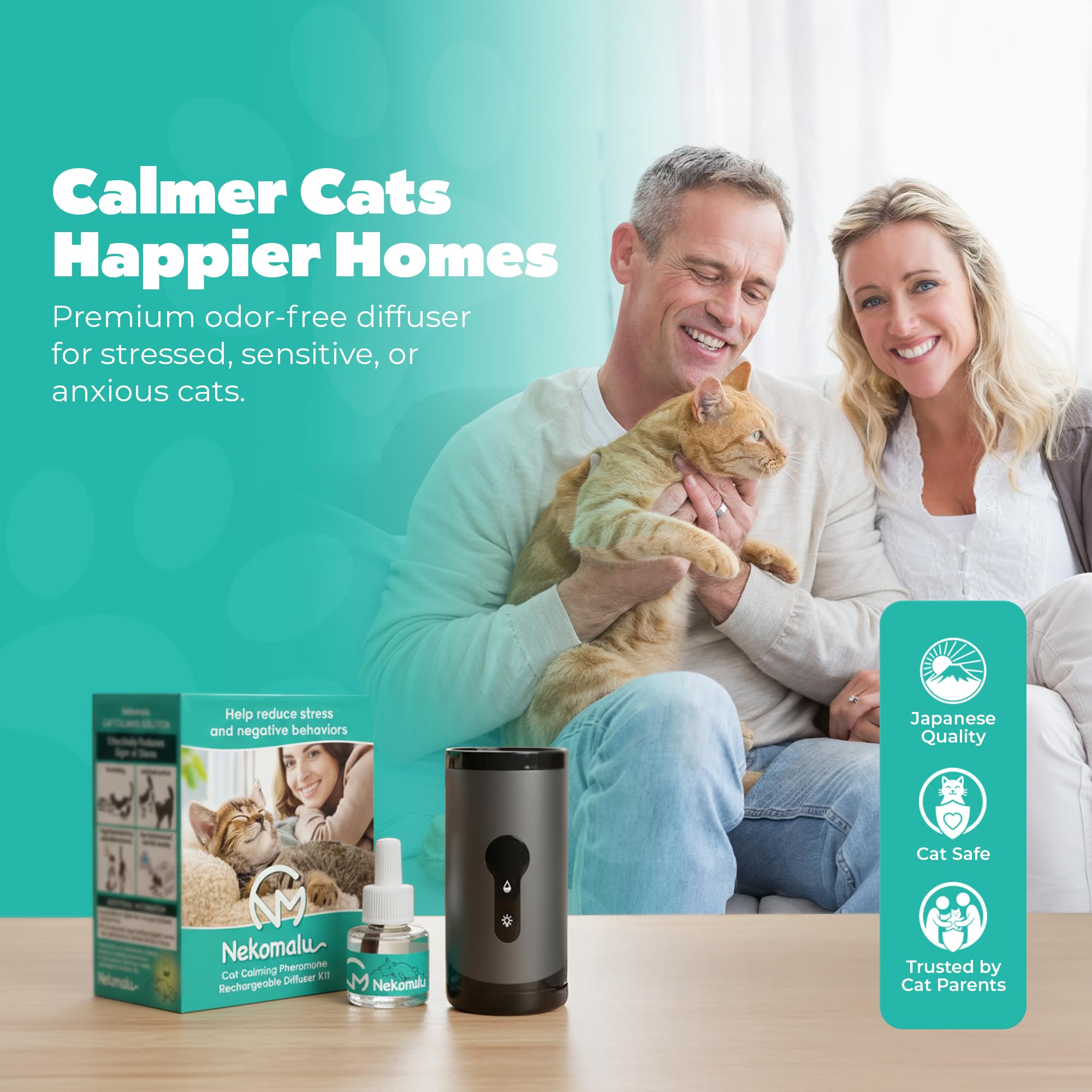 Diffuseur Nekomalu sans fil pour chat – utilisation flexible et pratique.