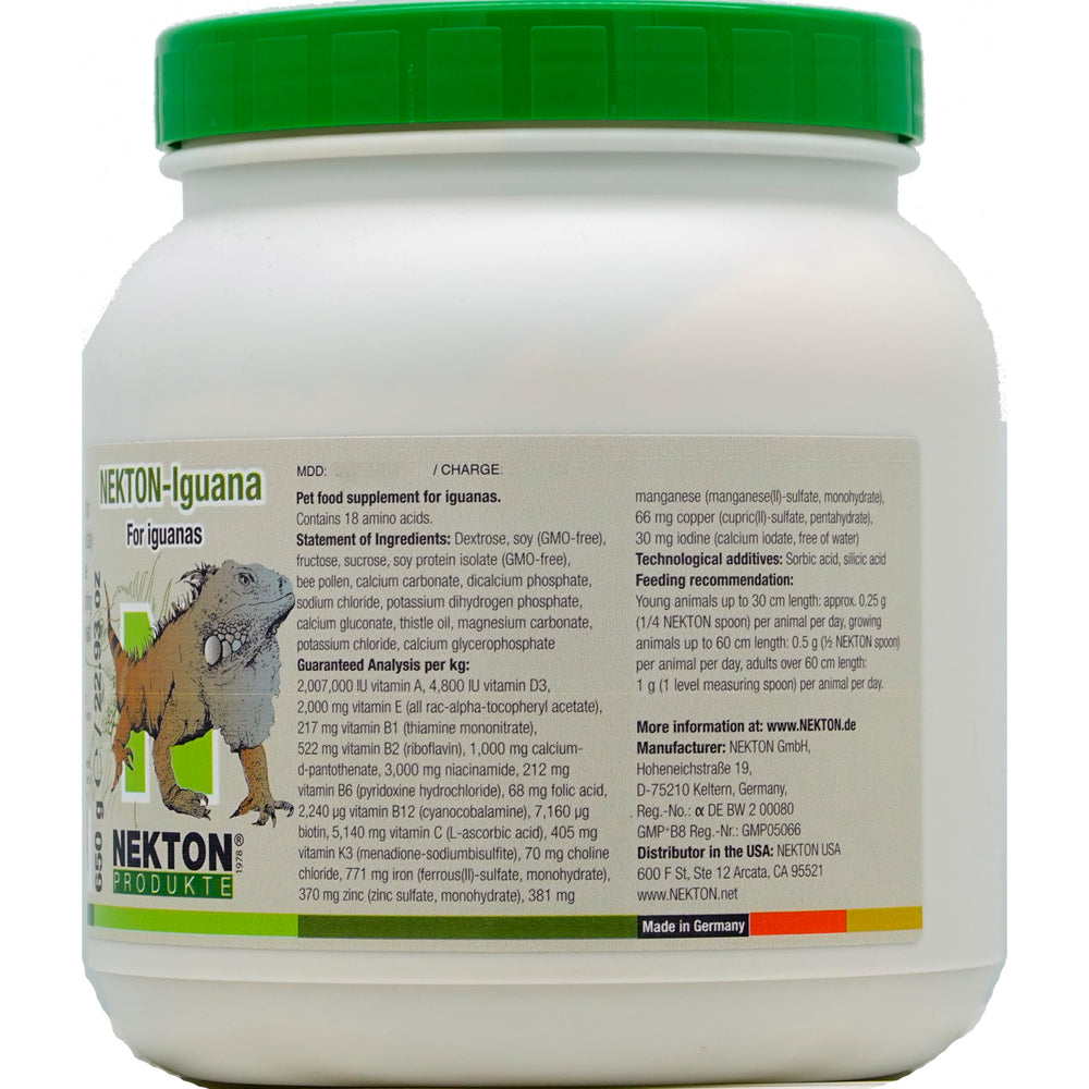 Nekton Iguana Vitamins – bouteille pratique facilitant l'alimentation quotidienne.