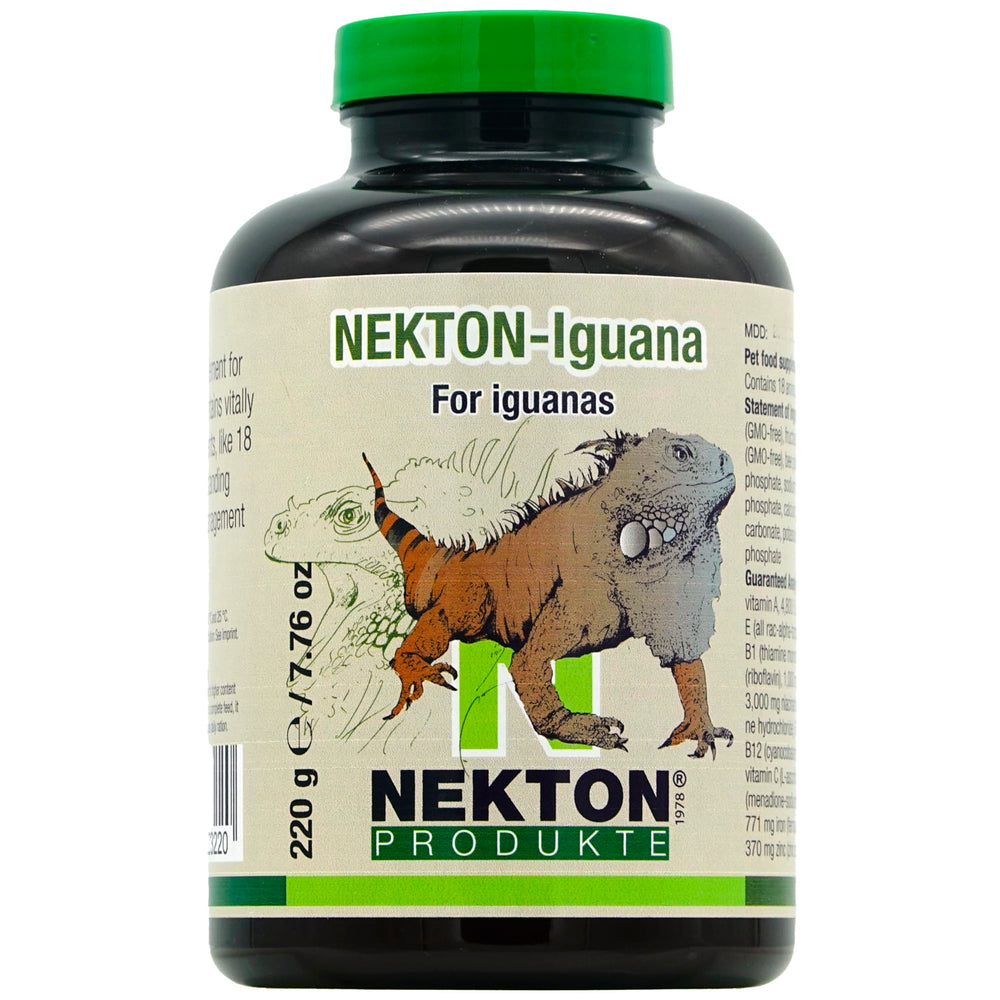Nekton Iguana Vitamins, bouteille: soutien pratique pour la nutrition quotidienne des iguanes verts.