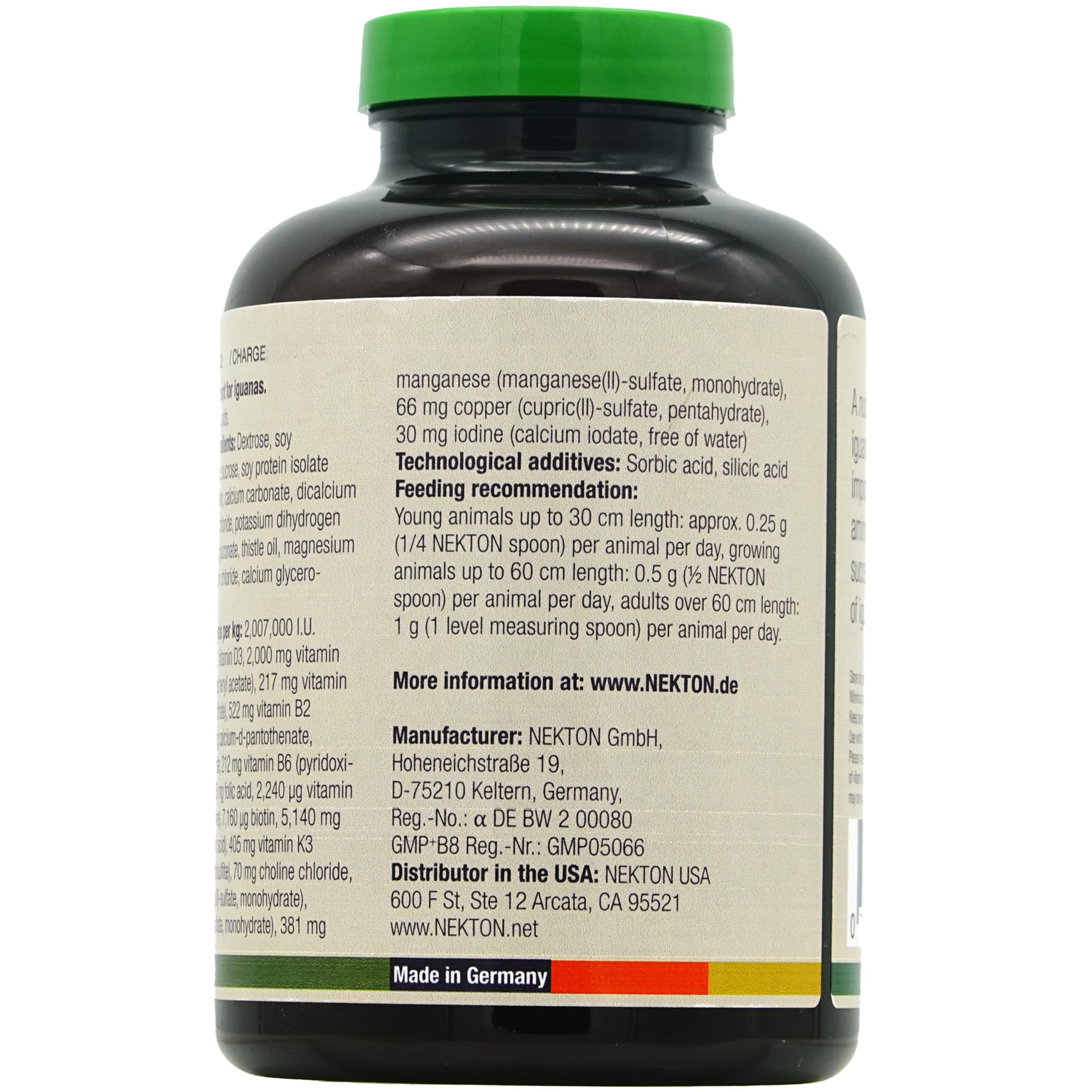 Nekton Iguana Vitamins, grammage 220 g: conditionnement compact et pratique.