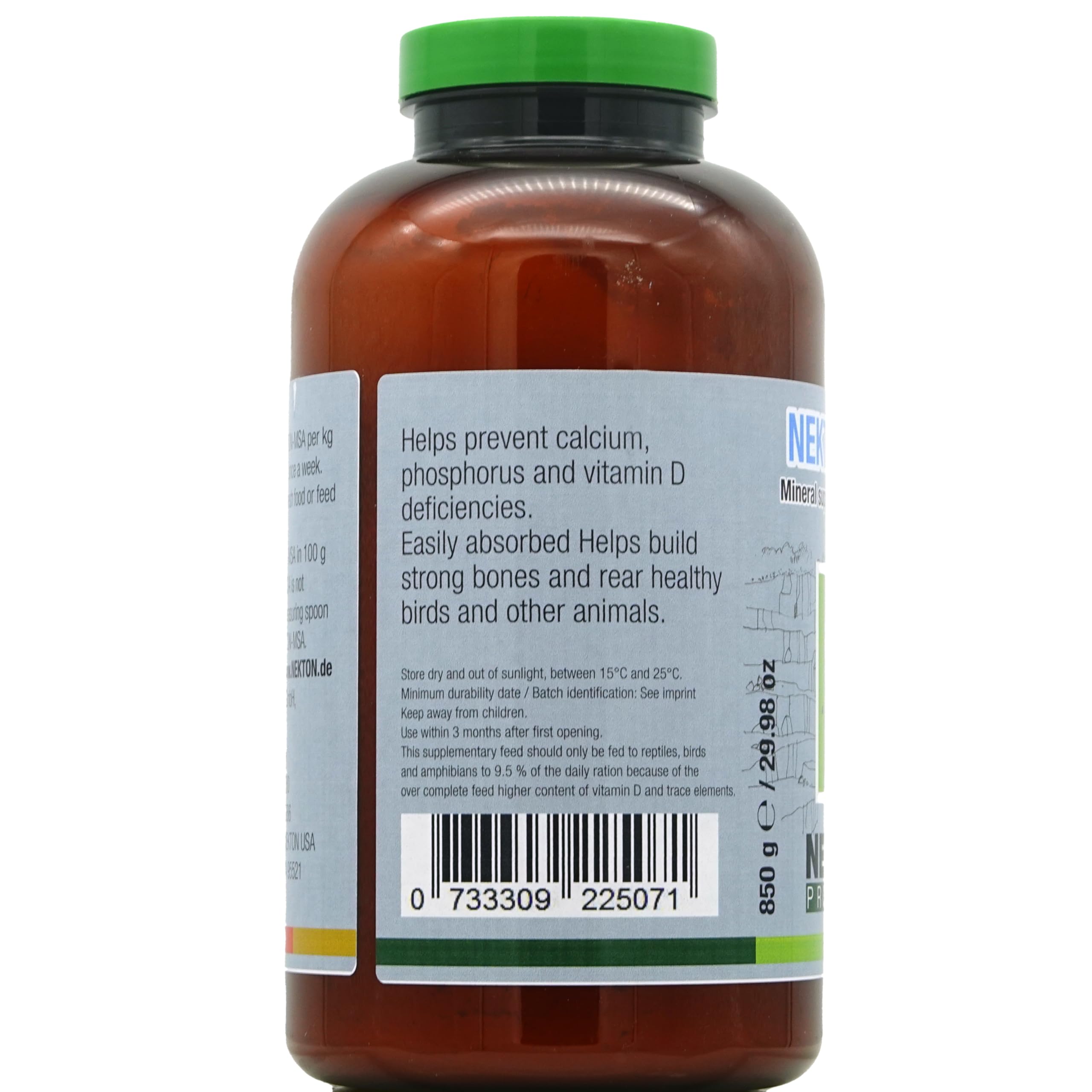 Nekton MSA informations nutritionnelles – données utiles pour optimiser l'apport minéral.