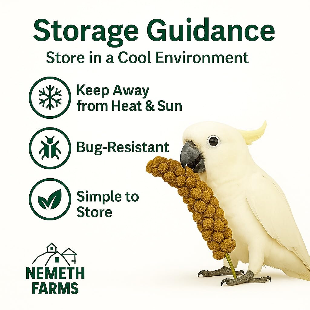 Nemeth Farms Millet sans additifs, simple et naturel pour une friandise quotidienne.