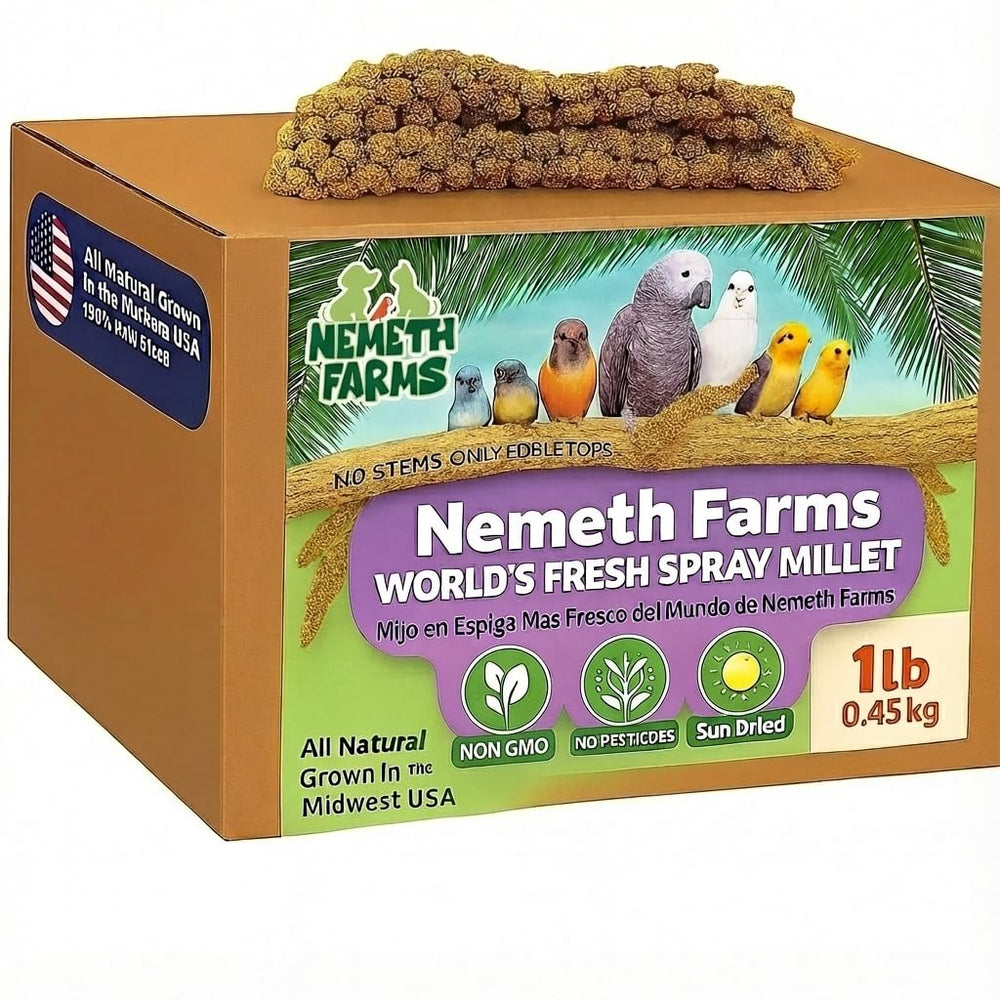 Nemeth Farms millet spray emballage: présentation claire et qualité associée