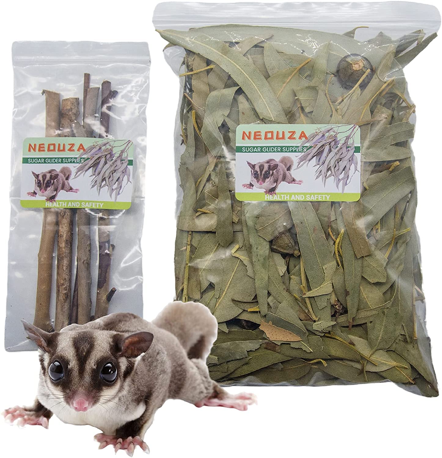 NEOUZA feuilles eucalyptus seches pour petits marsupiaux nocturnes, litière naturelle et arôme agréable