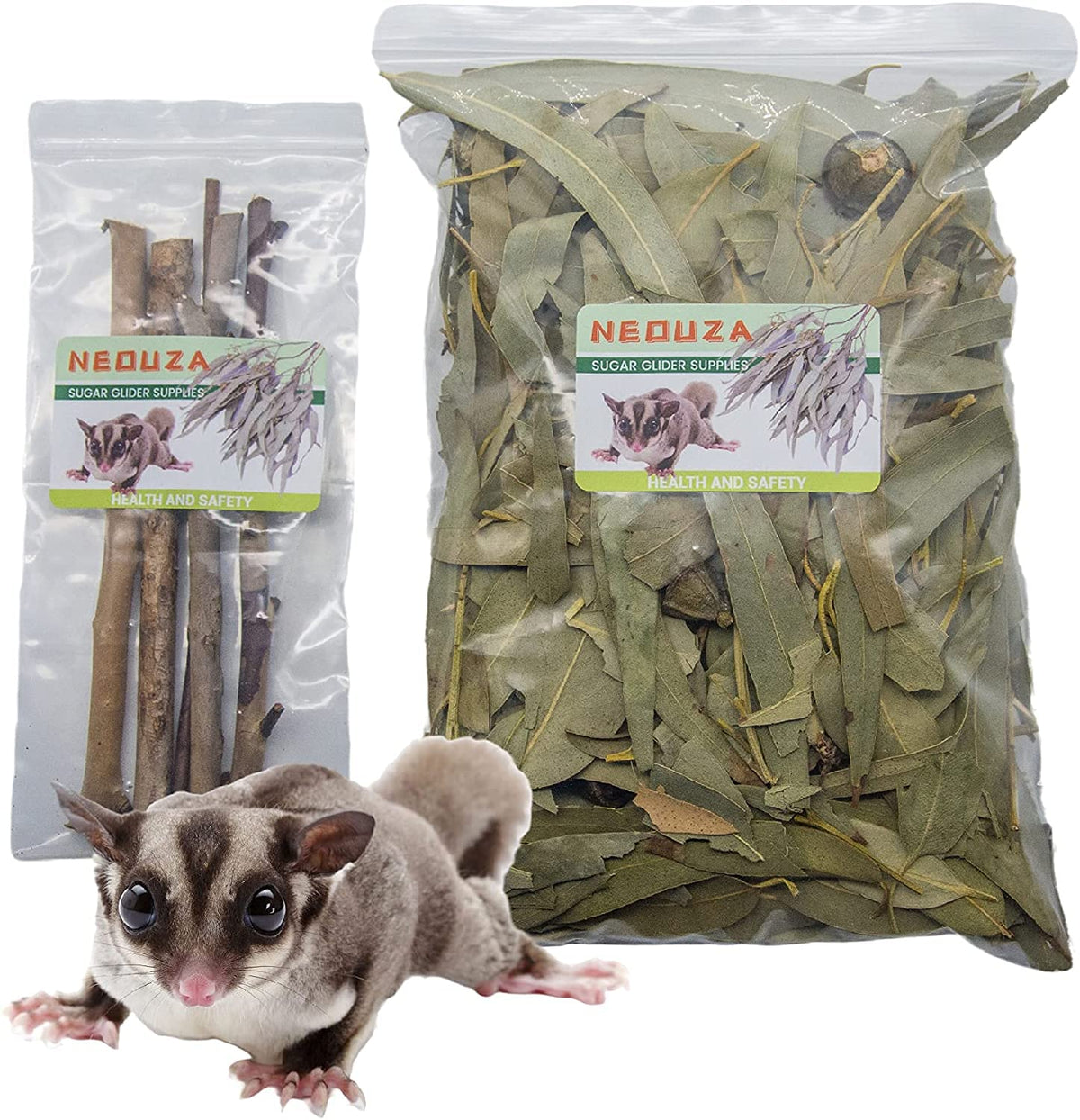 NEOUZA feuilles eucalyptus seches pour petits marsupiaux nocturnes, litière naturelle et arôme agréable