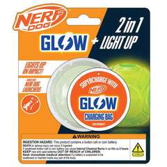 Nerf Balle DEL TPR 2,5 po extérieure éclairée, idéale pour jeux nocturnes en plein air.