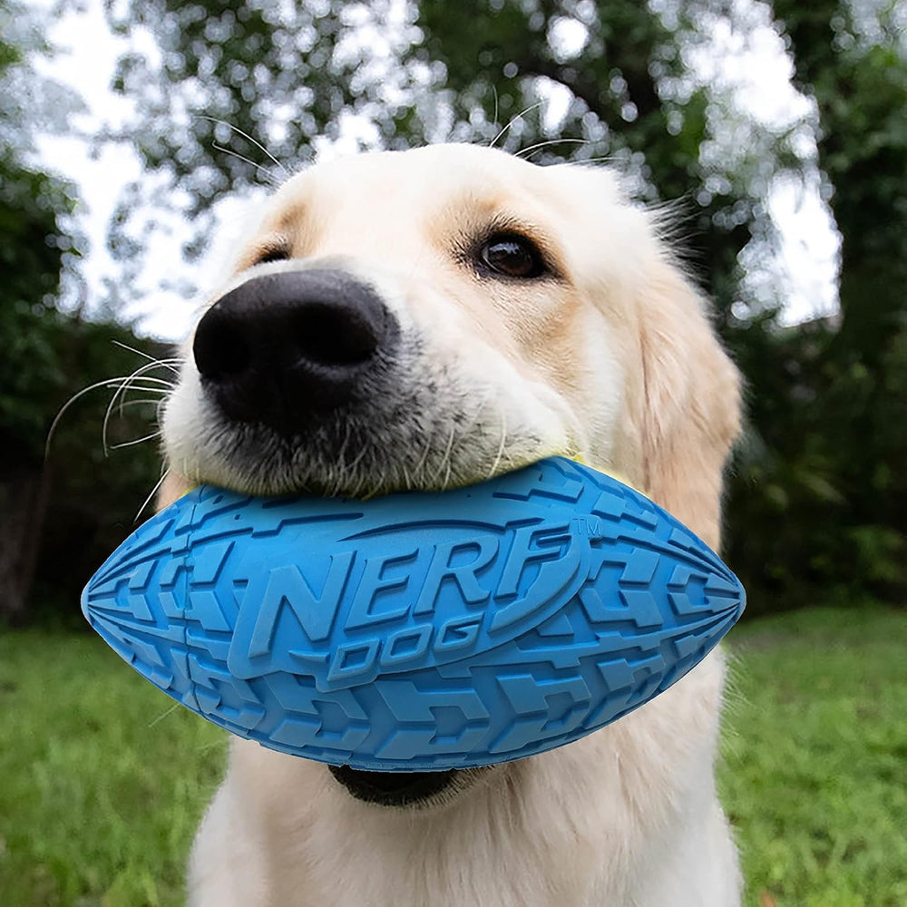 Nerf Dog Accessoire interactif bleu, stimule l’attention lors des jeux.