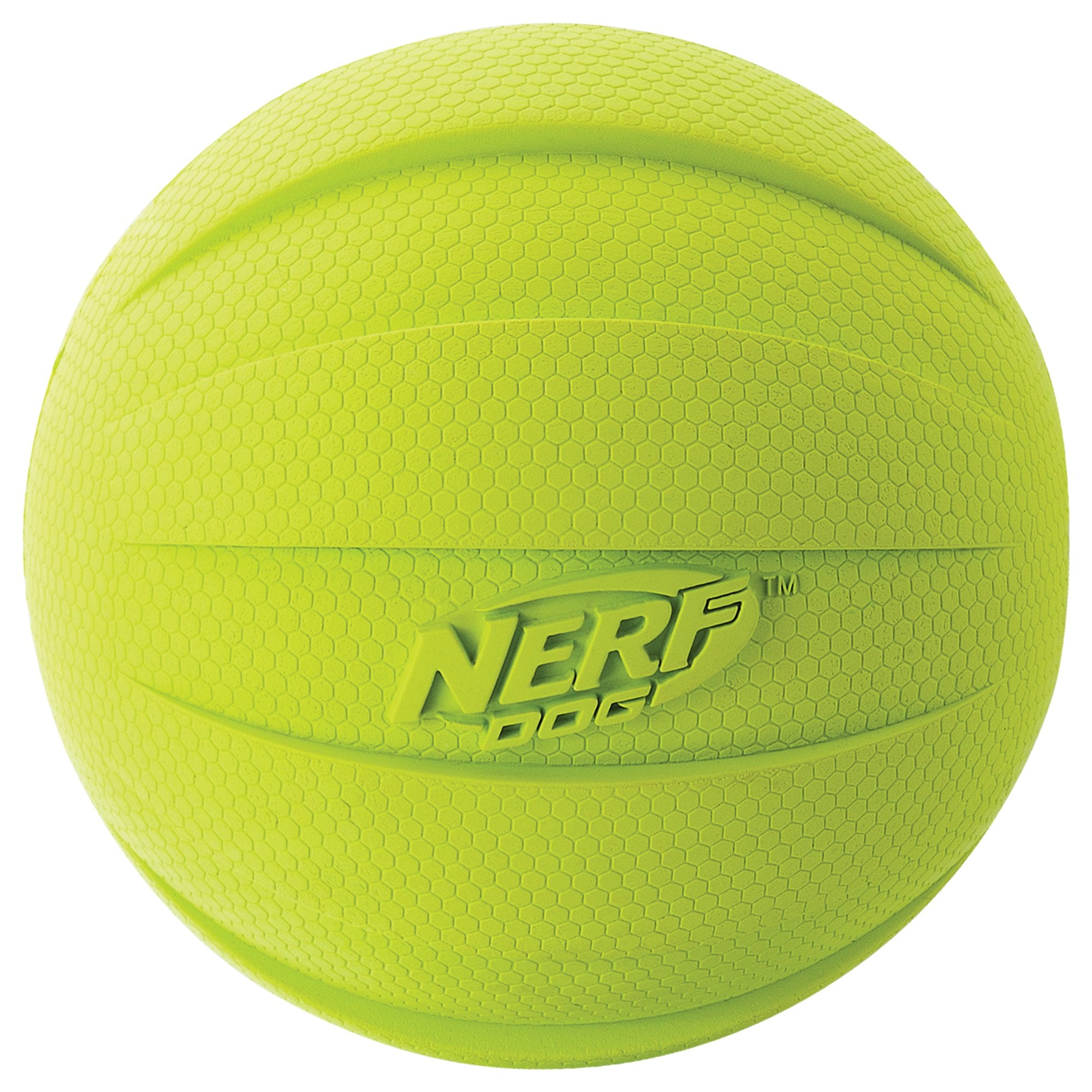 Balle Nerf Dog durable et résistante aux intempéries pour l'extérieur.